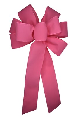 Pink Velvet Wired Wreath Bow - Bubblegum Pink - Indoor or Outdoor - image2